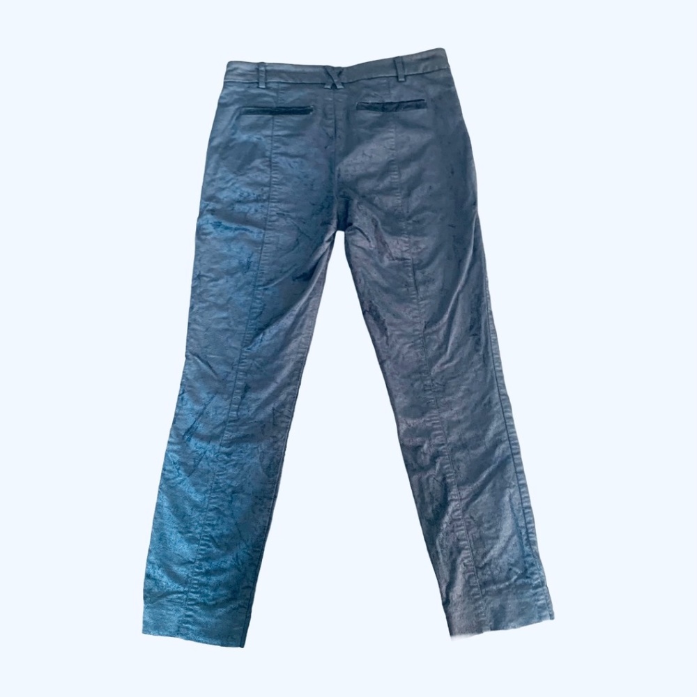 Anthropologie The Essential Slim Trousers in Sky Blue Velvet Size 2 - Picture 3 of 9